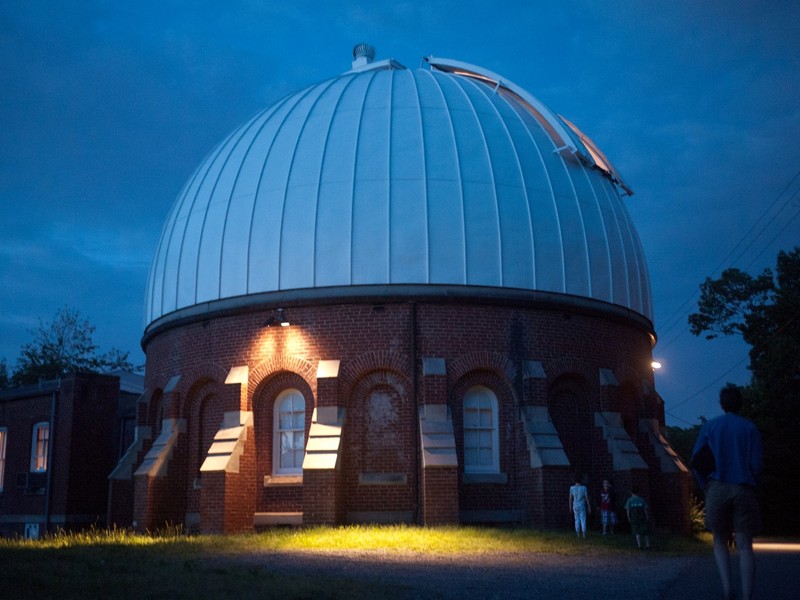 Leander McCormick Observatory at night