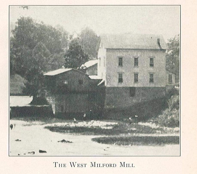 The West Milford Grist mill and dam.

Ca.1900. Courtesy Milford Wheel