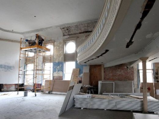 The auditorium during renovation