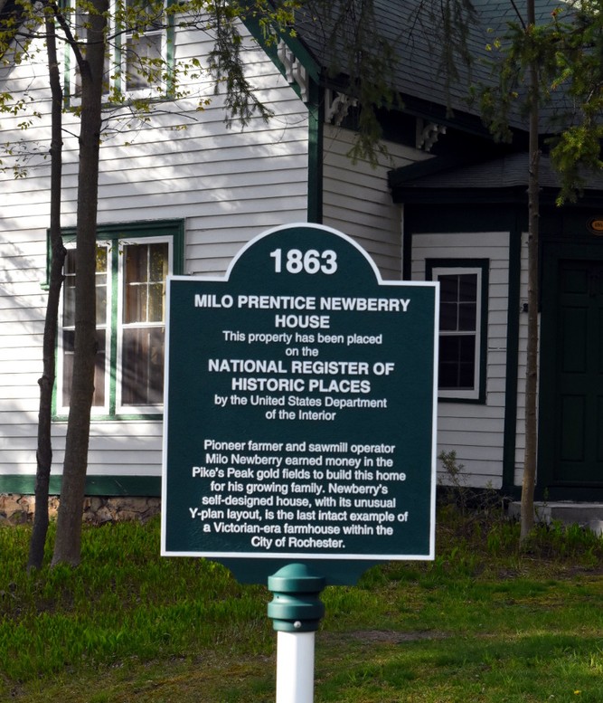 National Register Plaque, Milo Prentice Newberry House, 2020