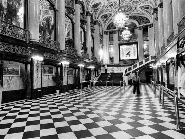 The Michigan Theatre's lobby