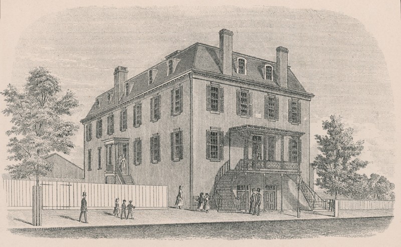 1870 sketch of how the Thaddeus Stevens School first appeared 