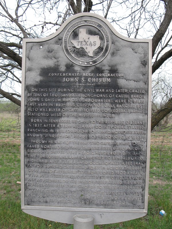 Picture of John S. Chisum Marker
Photo taken by Richard Denney, April 5, 2010
