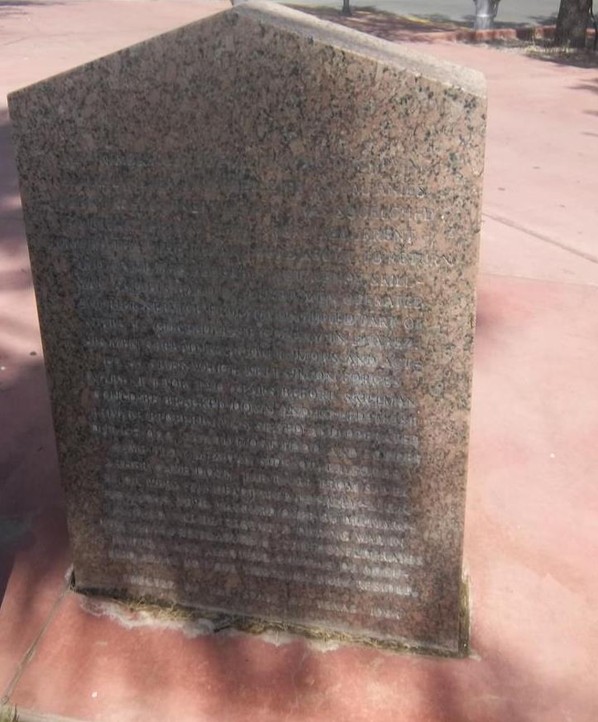 Picture of El Paso Memorial Marker (Back)
Picture taken by Zacharias Beau T, September 11, 1930