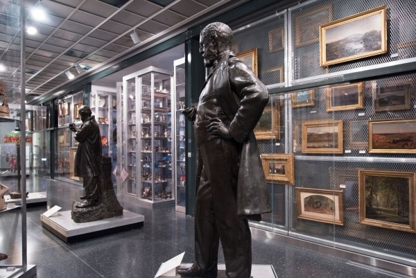 The museum's visible storage section, which provides insight into how collections are stored.