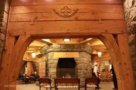 The lodge features many interesting design elements including this arch.