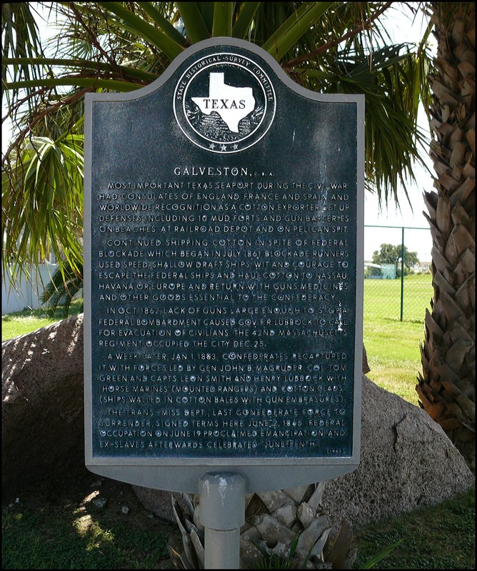 Picture of Galveston C.S.A. Historical Marker
Picture taken by Jim Evans, September 9, 2012