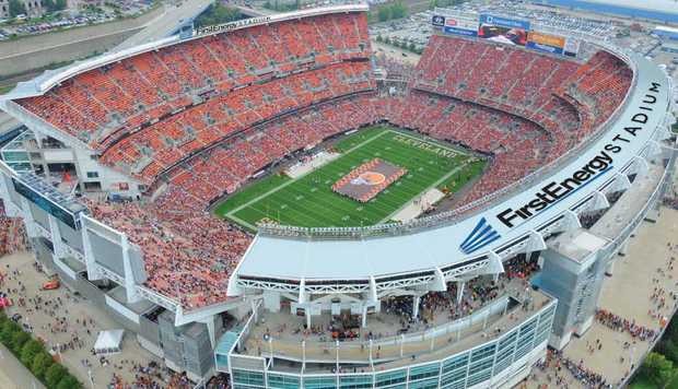 FirstEnergy Stadium is located along the lakefront in downtown Cleveland, Ohio and is home to the NFL's Cleveland Browns. 