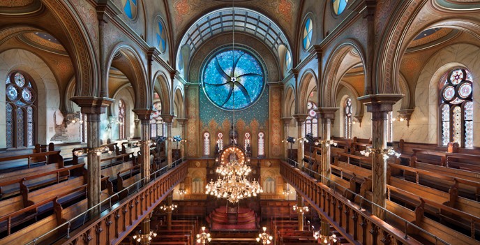 Eldridge Street Synagogue's main sanctuary