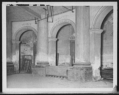 Undated photo of the slave auction block that was located in the hotel