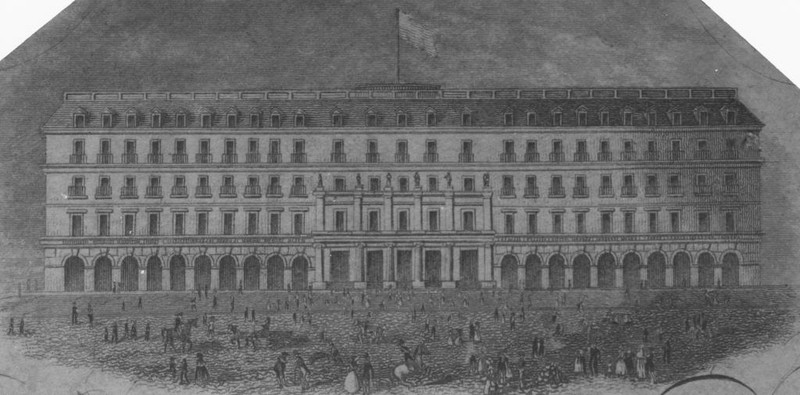 Sketch of the hotel in 1834