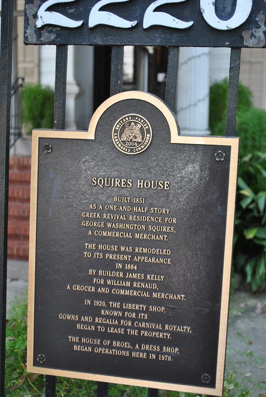 This historical marker includes some of the details about the early history of the mansion