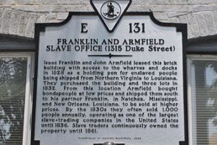 From 1828 to 1836, Franklin and Armfield sold as many as 1,800 slaves a year to slave owners in Louisiana and Mississippi.