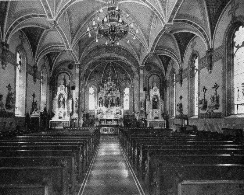 Interior of St. Mary of the Visitation Church.