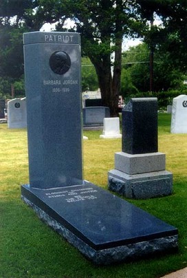 Barbara Jordan's gravesite can be found in the Republic Hill section 1 on Row N 