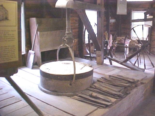 The millstone used for grinding grain.