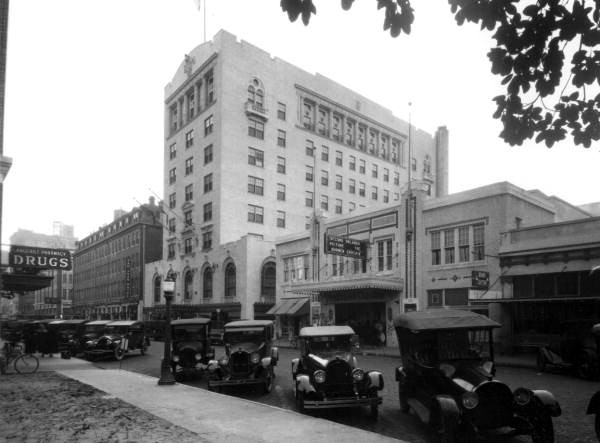 San Juan Hotel and Beacham Theatre in Orlando, c. 1923. Today the Beacham operates as a concert venue.