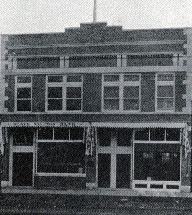 State Savings Bank Building, west elevation, 1907