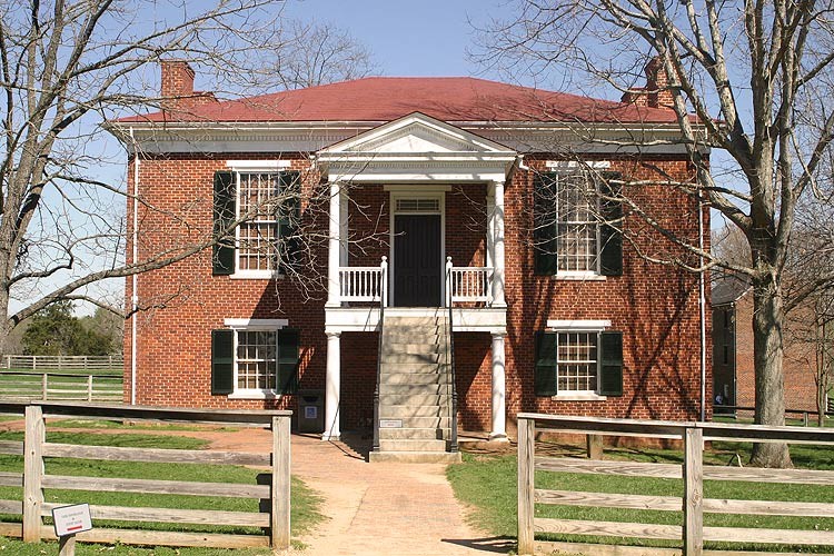 The reconstructed version of the Appomattox Court House