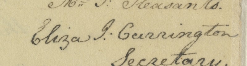 Elizabeth Carrington's signature on petition to General Assembly, Dec. 13, 1810, Legislative Petitions of the General Assembly, 1776-1865, Accession Number 36121, Library of Virginia, Richmond, Va.