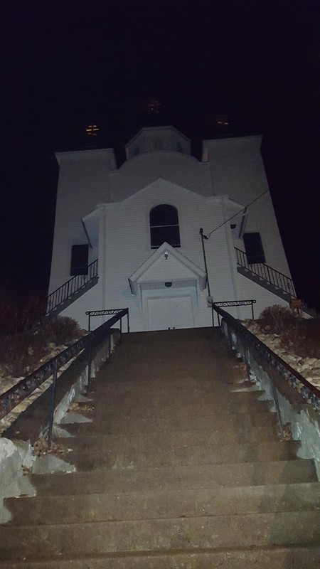 Staircase leading up to the Assumption of the Blessed Virgin Mary