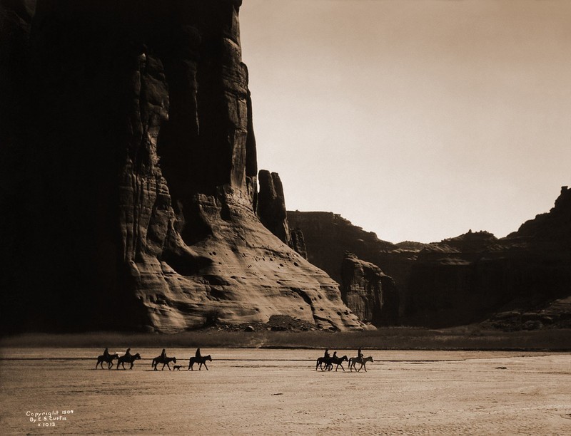 Photograph of the Canyon in 1904 by renowned photographer of Native Americans and the West, Edward S. Curtis.