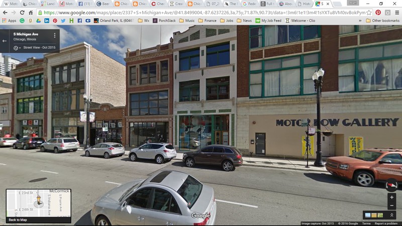 Motor Row Brewing - formerly the Federal Motor Car Showroom, circa 1910). Next to it is the Motor Row Art Gallery and the street denotes the numerous historic landmarks that made it "Motor Row." (Photo Credit: Google Maps)