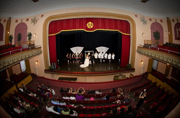 The stage and auditorium of the Centro's theatre