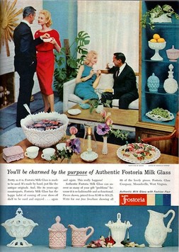 1958 Fostoria Glass Co. advertisement.