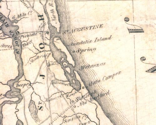1837 J. Lee Williams map depicting the location of Mala Compra