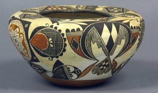 A South American painted vase