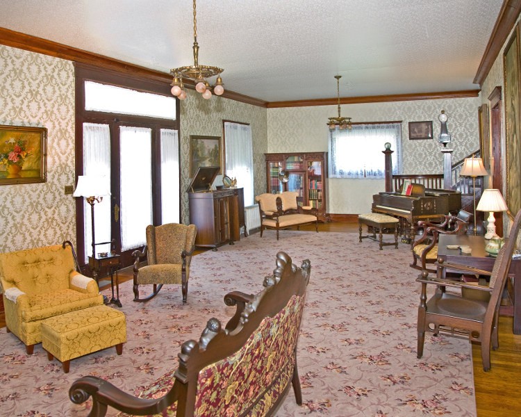 The time-capsule sitting room in the Chambers House, Beaumont, Texas