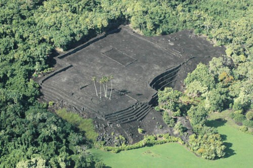 Aerial view of Piʻilanihale Heiau