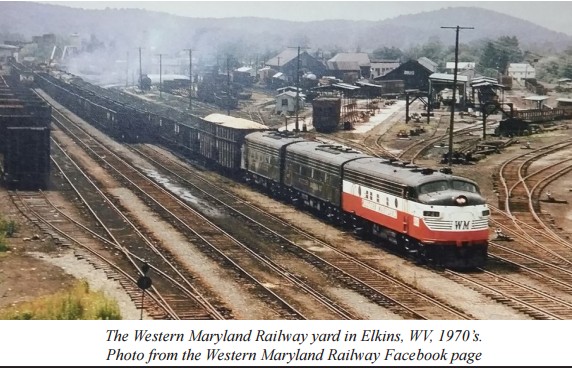 The Western Maryland Railway yard, Elkins, WV 1970s