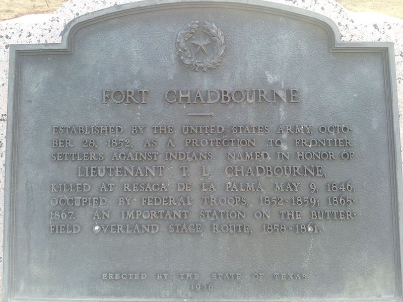 The Fort Chadbourne historical marker