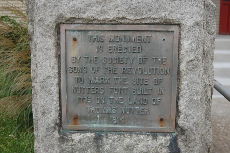 This is the marker at the site of the fort, now West Virginia Business College.