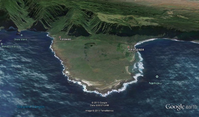 Google earth map showing the peninsula looking southward.