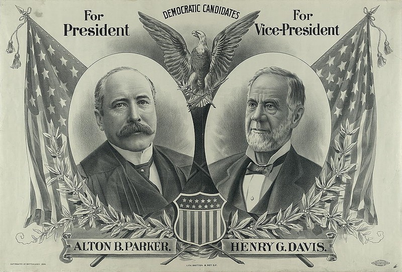 1904 Parker/Davis Democratic presidential candidate poster