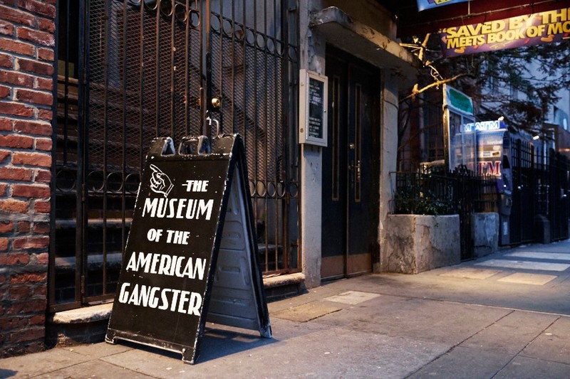 The entrance to the Museum of the American Gangster, which opened in 2010.