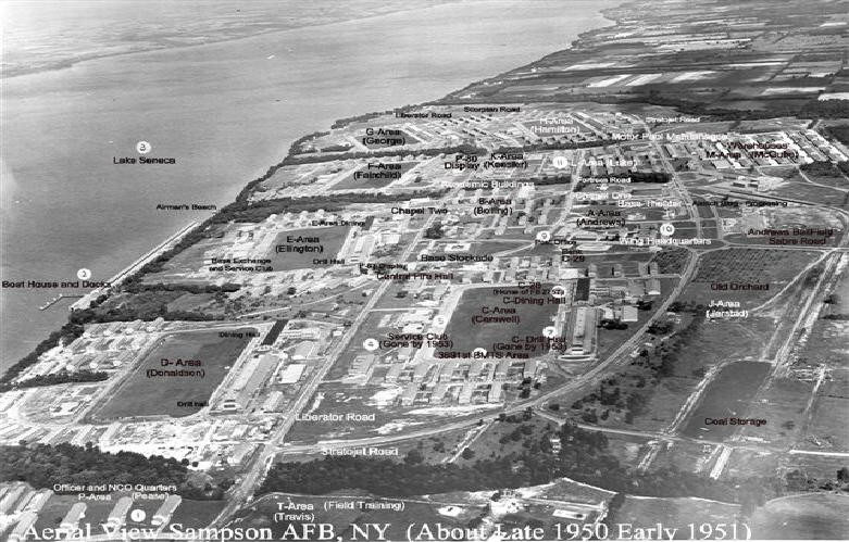 Map of Sampson AFB circa 1950