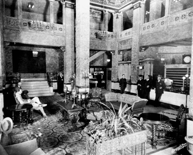 Hotel lobby, 1930s-1940s