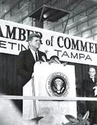 JFK speaking at the armory