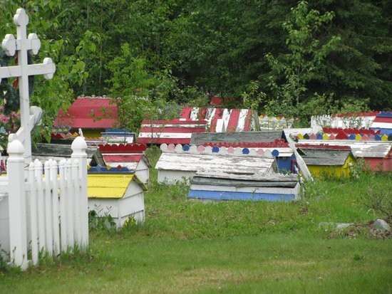 Some of the sprit graves in the cemetery