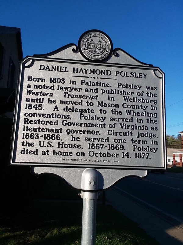 Daniel Haymond Polsley Highway Historical Marker 