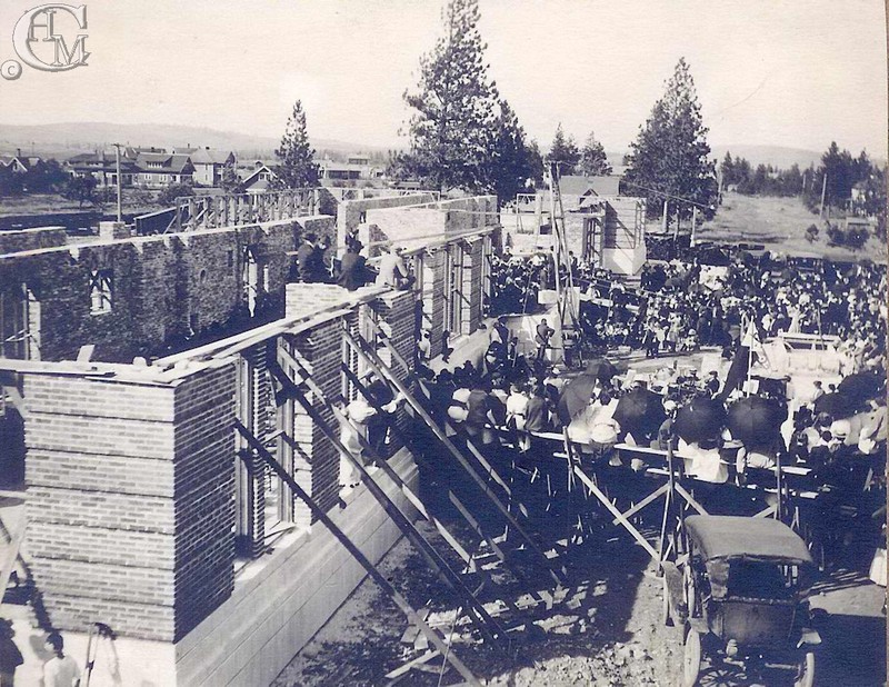 Laying the cornerstone June 27, 1914