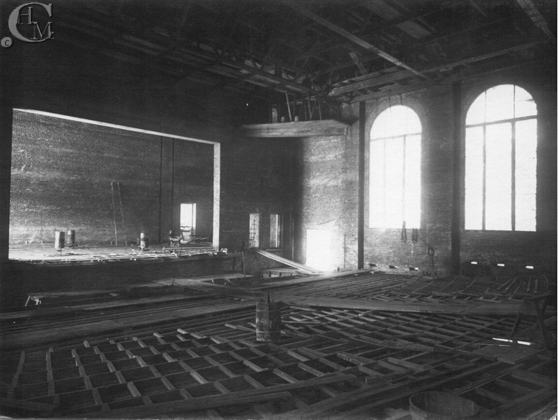 Construction of the auditorium