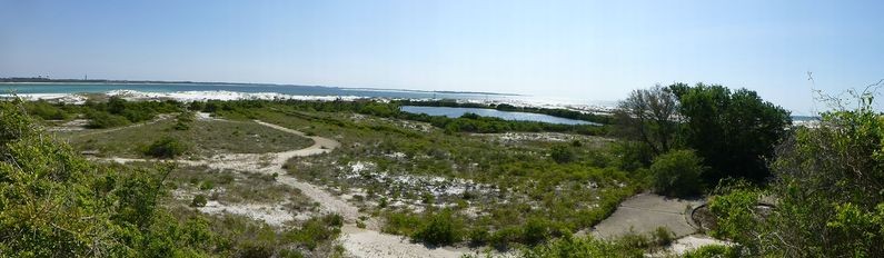 Remains of Fort McRee as seen from Battery 233