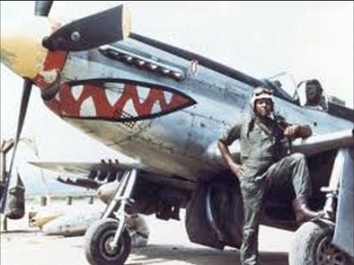 "Chappie" James with his P-51 Mustang in Korea