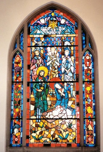 "The Incarnation." One of 8 stained glass windows added in 1960.