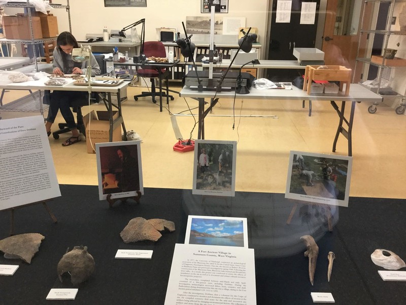 Curation of archaeological artifacts in progress.